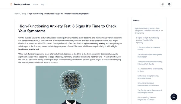 High-Functioning Anxiety Test: 8 Signs It's Time to Check Your Symptoms