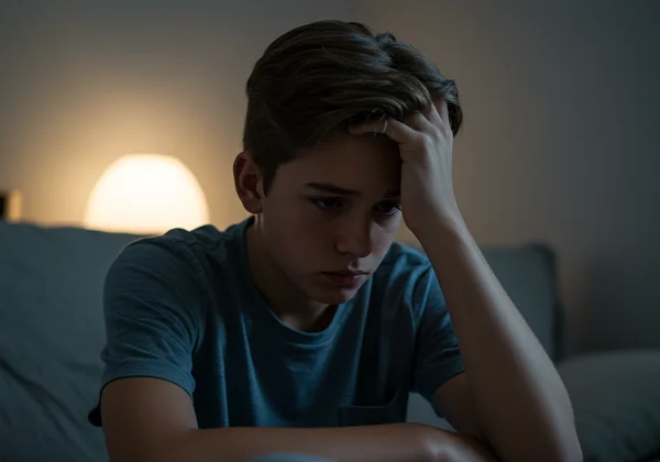 Remaja kelihatan bimbang, melambangkan kebimbangan dan tekanan